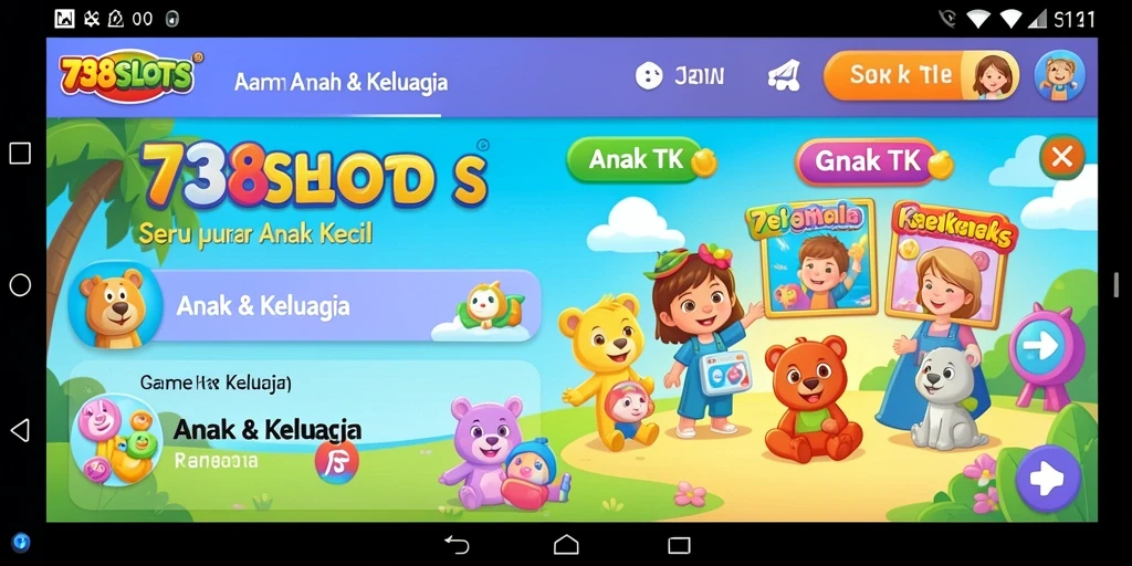 Antarmuka warna-warni aplikasi Game Anak TK yang seru.