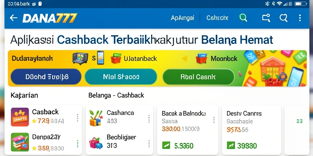 Antarmuka DANA777 menampilkan berbagai penawaran Cashback yang menarik.