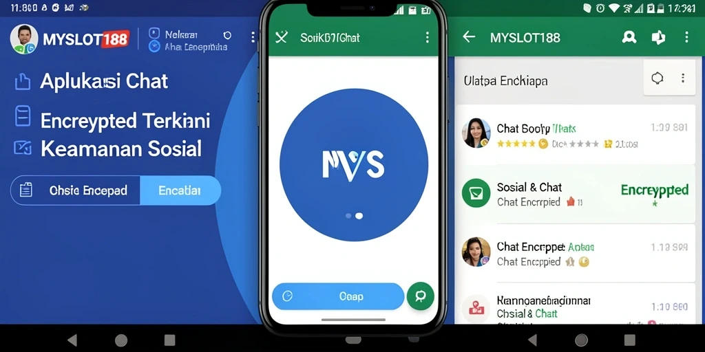Tampilan antarmuka aplikasi MYSLOT188 dengan fitur Chat Encrypted yang menarik.