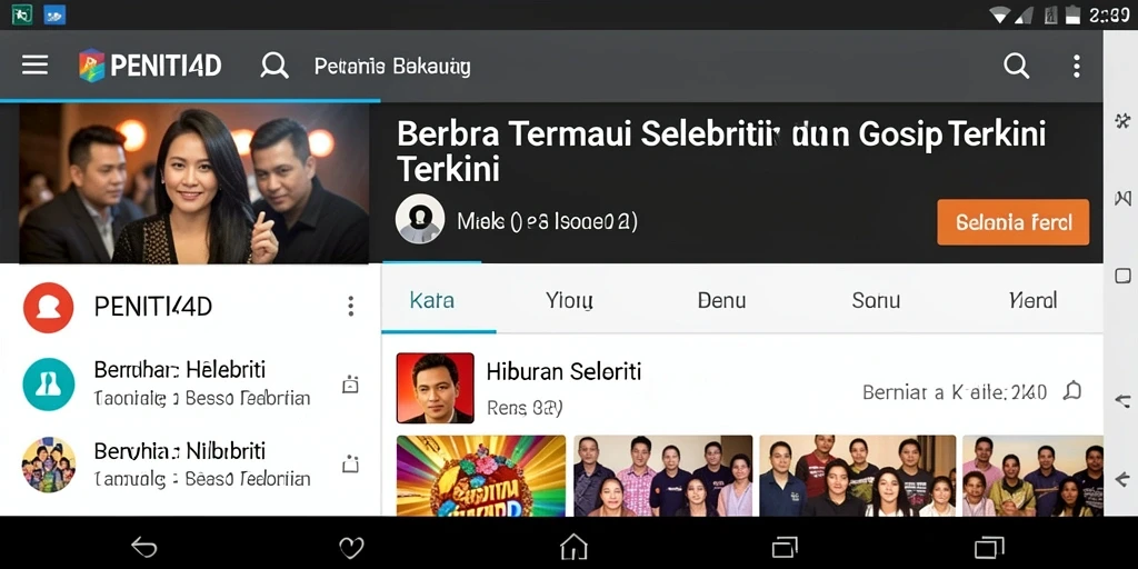 Tampilan antarmuka aplikasi PENITI4D yang menarik dan informatif.