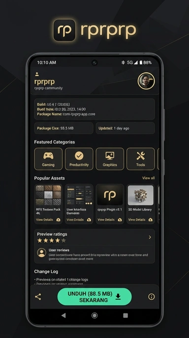 Tampilan halaman APK rprprp